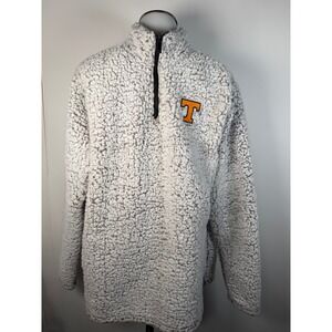 J. America Tennessee Volunteers Sherpa Fleece Quarter Zip Pullover Grey XL